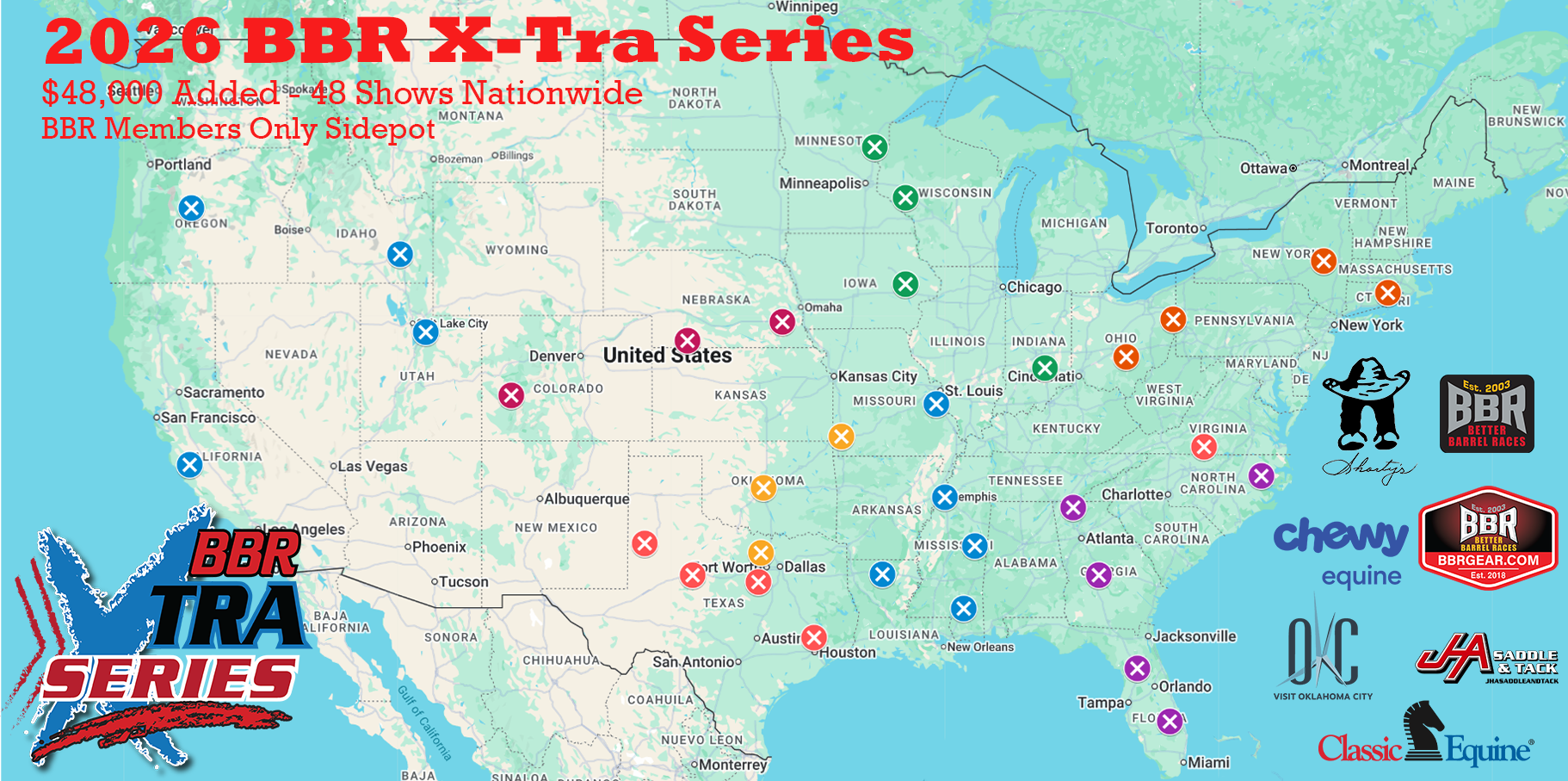 2026 BBR X-Tra Series Map