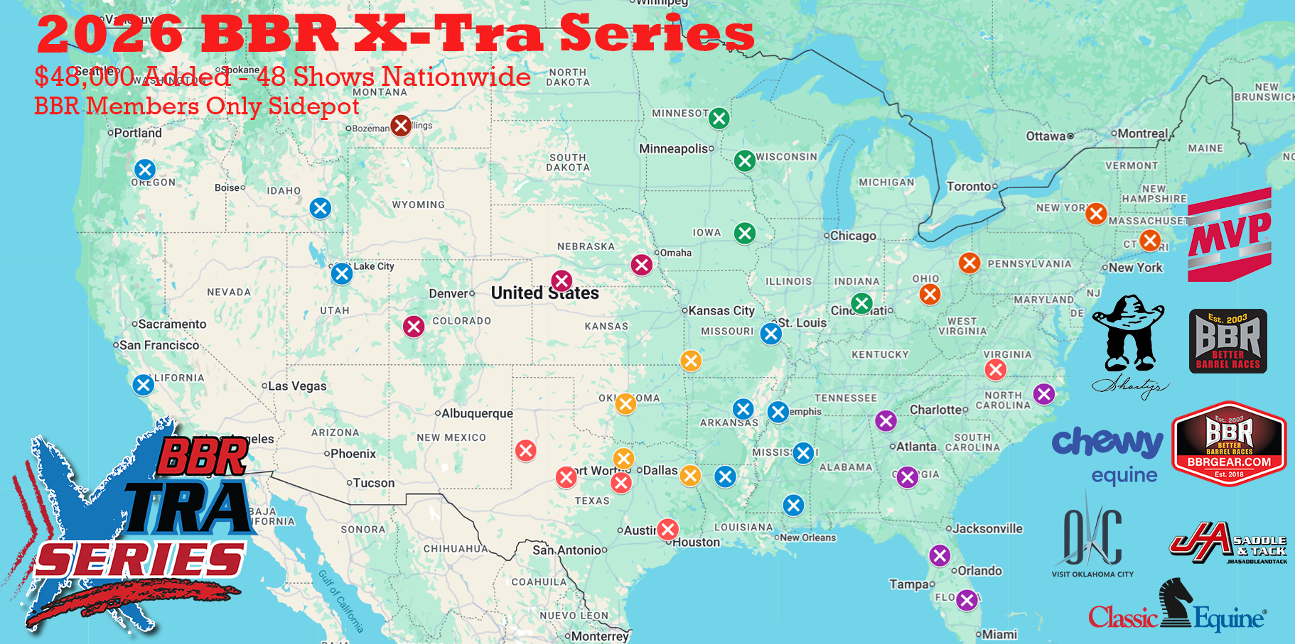 2026 BBR X-Tra Series Map