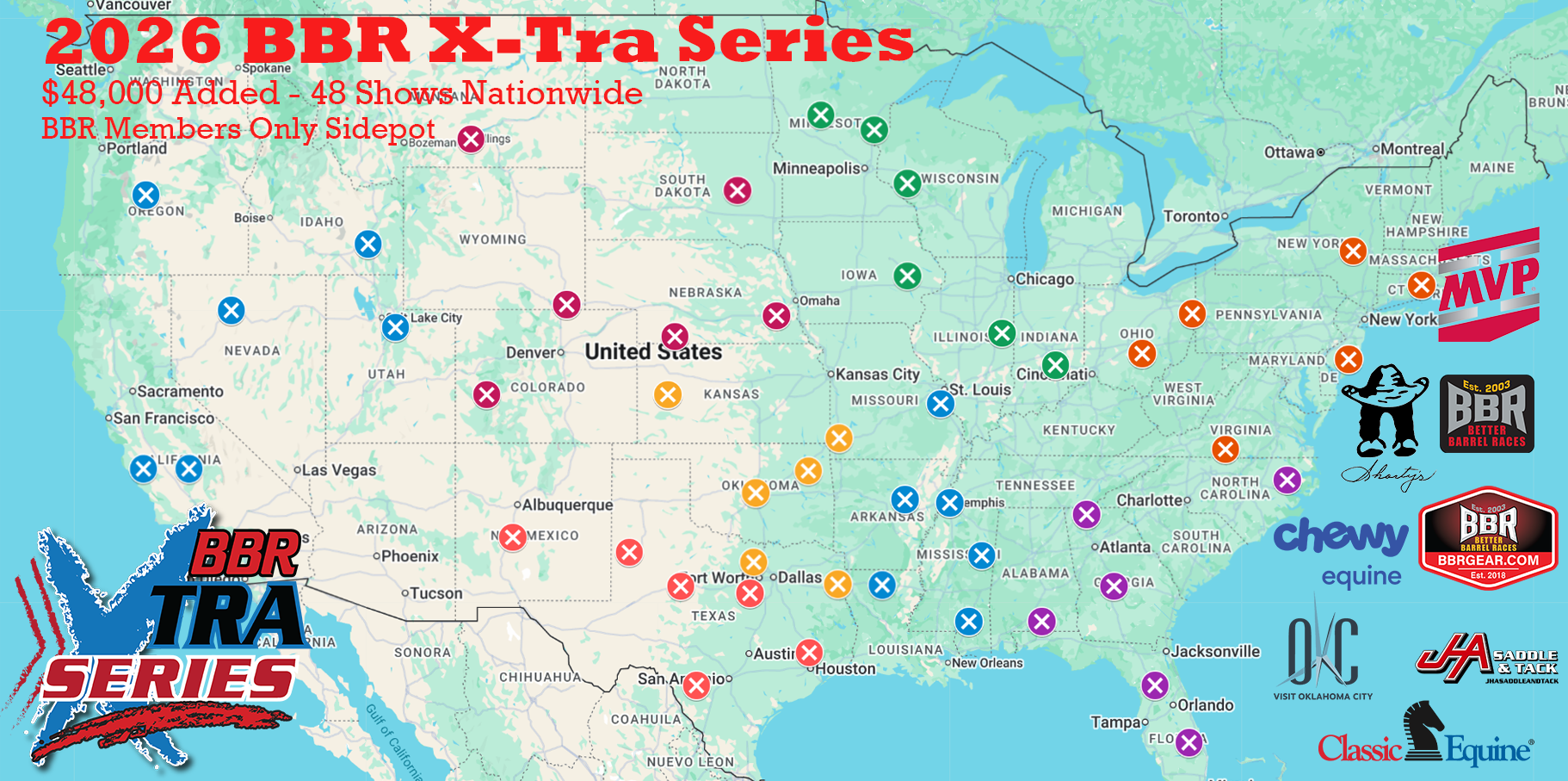 2026 BBR X-Tra Series Map